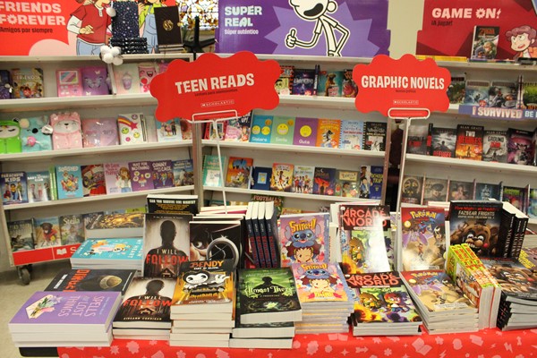 Teen Reads Display at the Scholastic Book Fair
